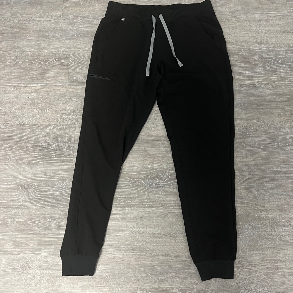 Fig jogger bottoms, Zomora style, Black, Size Large/tall